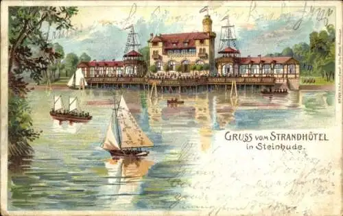 Litho Steinhude Wunstorf in Niedersachsen, Strandhotel