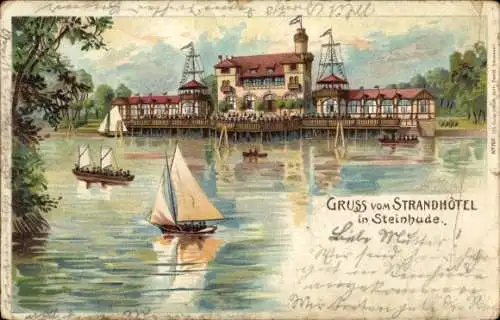 Litho Steinhude Wunstorf in Niedersachsen, Strandhotel