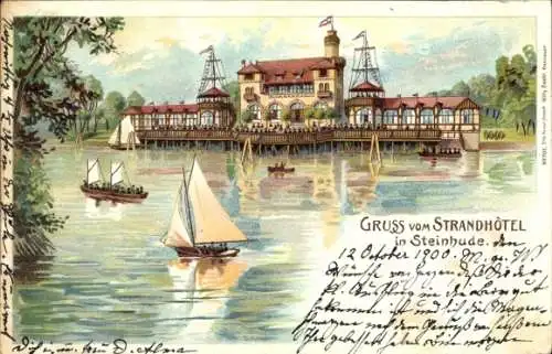 Litho Steinhude Wunstorf in Niedersachsen, Strandhotel