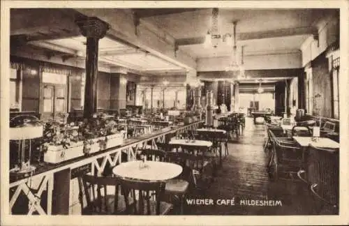 Ak Hildesheim in Niedersachsen, Wiener Café, Innenansicht
