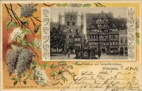 Passepartout Ak Hildesheim in Niedersachsen, Wedekind, Tempelherrenhaus