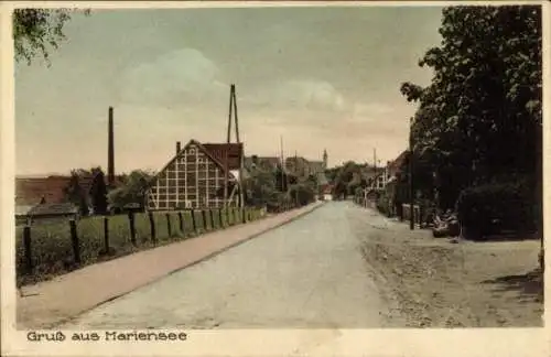 Ak Mariensee Neustadt am Rübenberge, Straßenpartie