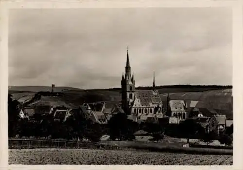 Ak Kiedrich im Rheingau Taunus, Pfarrkirche, Ortsansicht