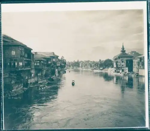 Foto Srinagar Kashmir Indien, Jhelum Fluss, Ortsansicht