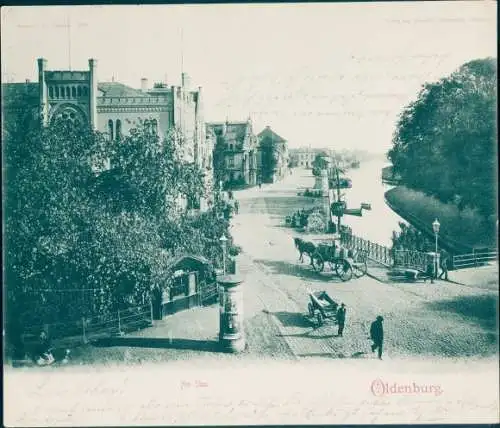 Riesen Ak Oldenburg in Holstein, Am Stau, Litfaßsäule