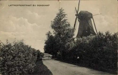 Ak Denekamp Overijssel Niederlande, Lattropperstraat, Molen