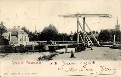 Ak Vroomshoop Twenterand Overijssel Niederlande, Brücke