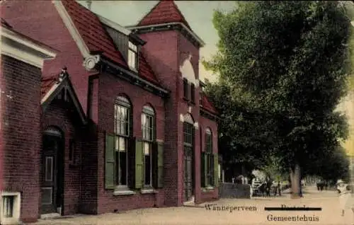 Ak Wanneperveen Overijssel, Rathaus