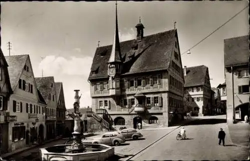 Ak Bietigheim Bissingen an der Enz Württemberg, Marktplatz, Rathaus