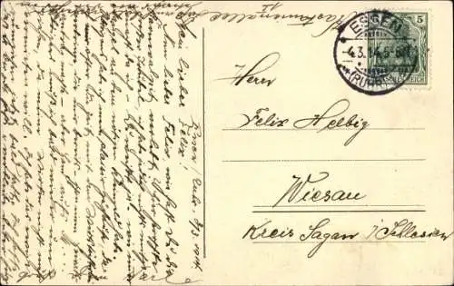 Ak Essen im Ruhrgebiet, Städt. Saalbau, Passanten