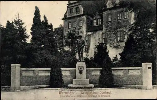 Ak Wermsdorf in Sachsen, König-Albert-Denkmal