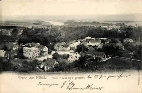 Ak Dresden Pillnitz, Blick vom Hausberg aus