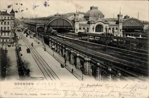 Ak Dresden Altstadt Seevorstadt, Hauptbahnhof