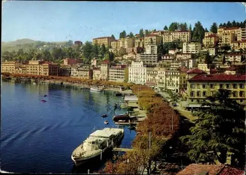 Ak Lugano Kanton Tessin Schweiz, Lungolago, Bucht