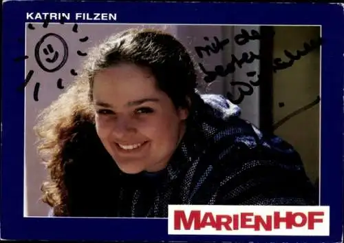 Ak Schauspielerin Katrin Filzen, Portrait, Autogramm, Marienhof, ARD