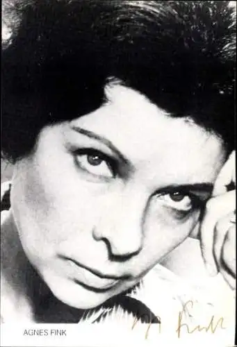 Ak Schauspielerin Agnes Fink, Portrait, Autogramm