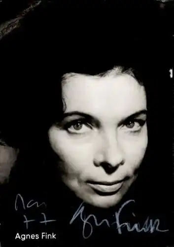 Ak Schauspielerin Agnes Fink, Portrait, Autogramm