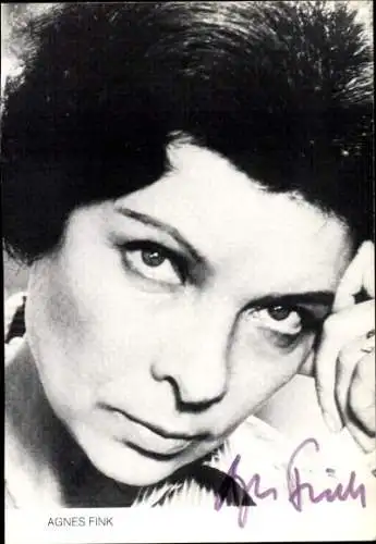 Ak Schauspielerin Agnes Fink, Portrait, Autogramm