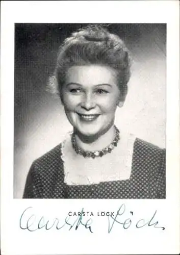 Ak Schauspielerin Carsta Löck, Portrait, Autogramm, Christina