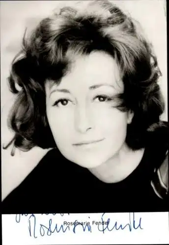 Ak Schauspielerin Rosemarie Fendel, Portrait, Autogramm