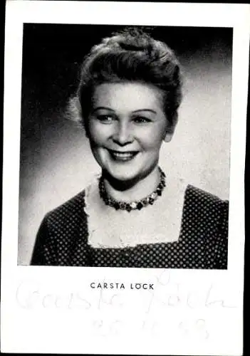 Ak Schauspielerin Carsta Löck, Portrait, Autogramm, Christina