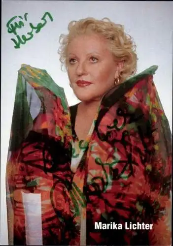 Ak Schauspielerin Marika Lichter, Portrait, Kostüm, Autogramm
