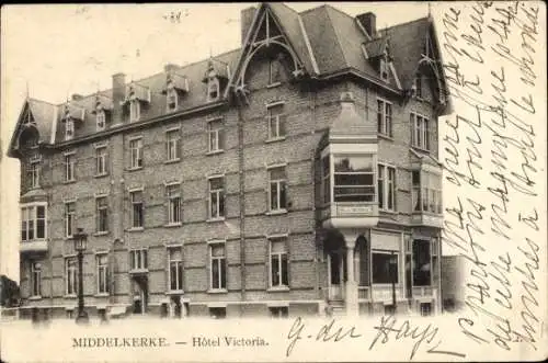 Ak Middelkerke Westflandern, Hotel Victoria