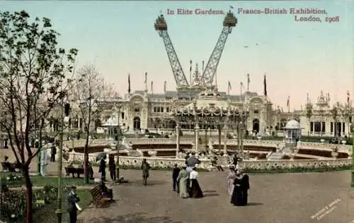 AK London, Französisch-Britische Ausstellung 1908, Elite Gardens