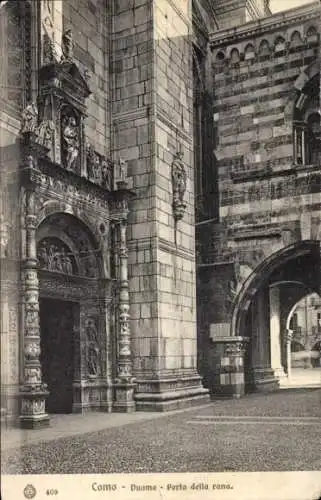 Ak Como Lombardia, Duomo, Porta della rana