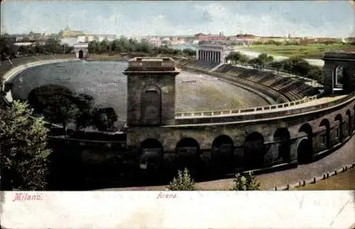 Ak Milano Lombardia, Arena, ippodromo fatto costruire da Napoleone I, Hippodrom