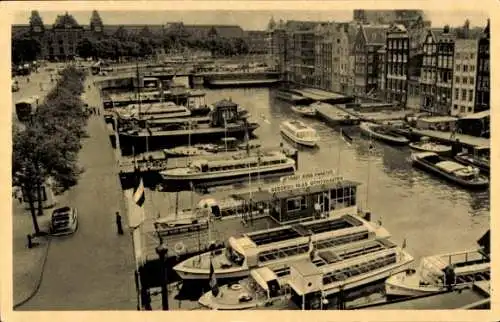 Ak Amsterdam Nordholland Niederlande, Rederij Plas, Hafen, Rundfahrten