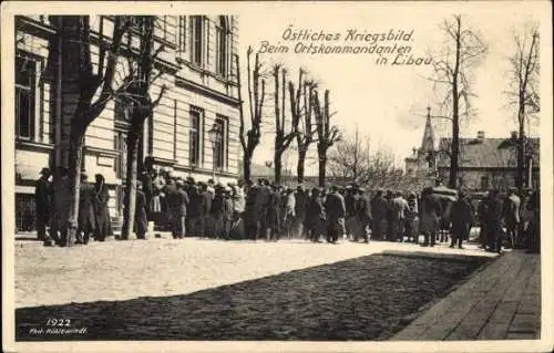 Ak Liepaja Libau Lettland, Ortskommandanten, östliches Kriegsbild