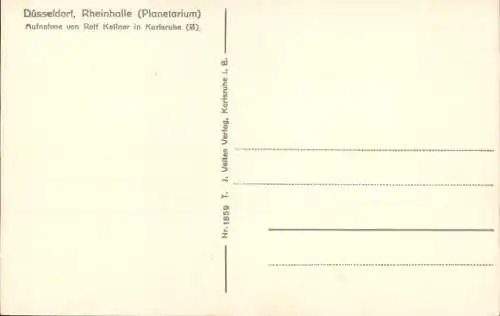 Ak Düsseldorf am Rhein, Rheinhalle, Planetarium mit Ehrenhof