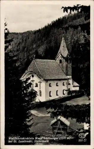 Ak Sankt Lambrecht Murau Steiermark, Wallfahrtskirchlein Maria Schönanger