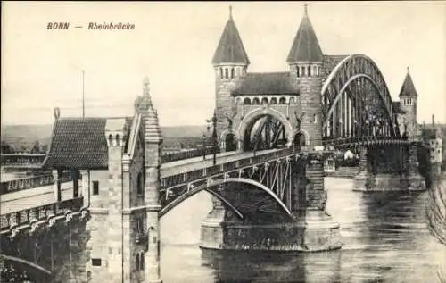 Ak Bonn am Rhein, Rheinbrücke