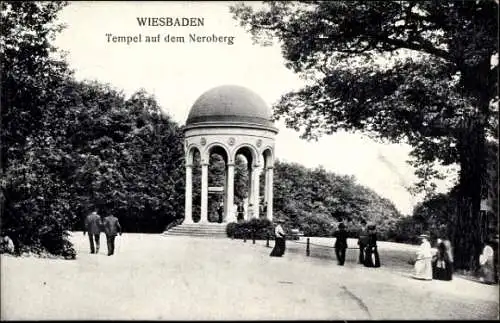 Ak Wiesbaden in Hessen, Neroberg, Tempel