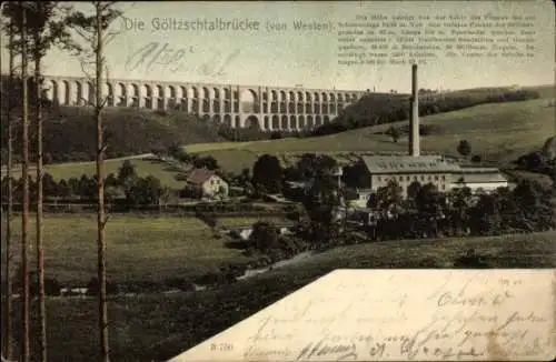 Ak Mylau Reichenbach Vogtland, Göltzschtalbrücke
