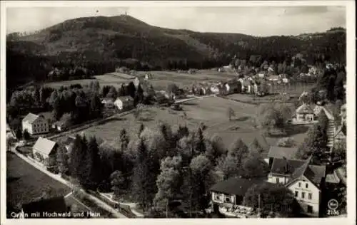 Ak Oybin in der Oberlausitz, Zittauer Gebirge, Hochwald, Hvozd, Hain
