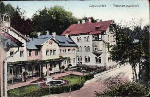 Ak Augustusbad Radeberg in Sachsen, Verwaltungsgebäude