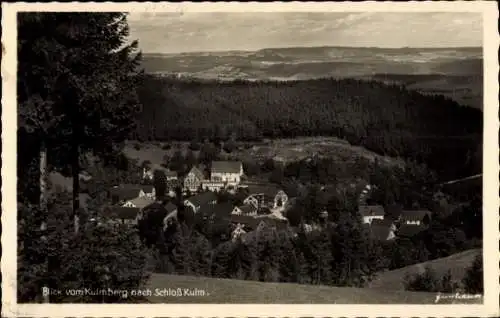 Ak Saalfeld an der Saale Thüringen, Kulm, Blick vom Kulmberg, Schloss Kulm