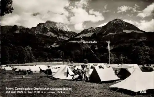 Ak Dorf Königssee Schönau Oberbayern, Internationaler Campingplatz Grafenlehen, Göll, Brett, Jenner