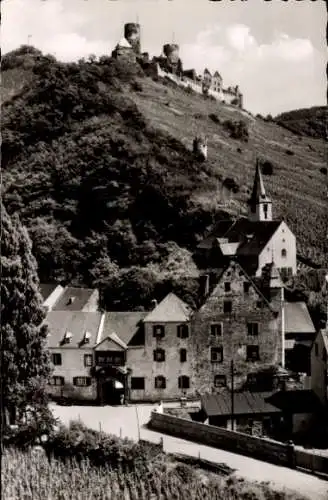 Ak Alken an der Mosel, Teilansicht mit Burg