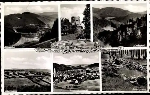 Ak Winterberg im Sauerland, Orketal, Astenturm, Ruhrquelle, Kurhaus, Silbecke, Astenturm-Gaststätte