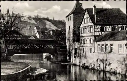 Ak Schwäbisch Hall in Württemberg, Roter Steg