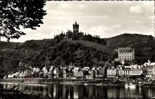 Ak Cochem an der Mosel, Gesamtansicht, Reichsburg