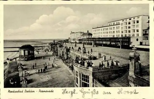 Ak Nordseebad Borkum in Ostfriesland, Promenade