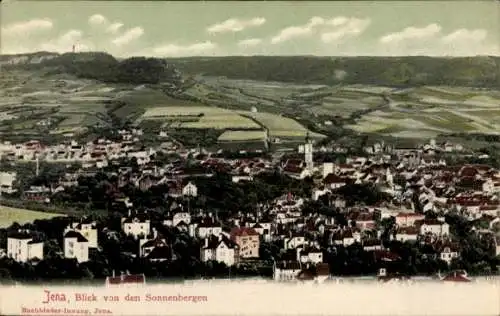 Ak Jena in Thüringen, Blick von den Sonnenbergen