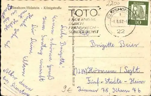 Ak Elmshorn in Holstein, Königstraße