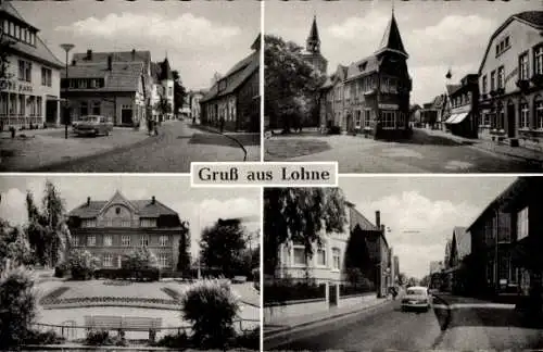 Ak Lohne in Oldenburg, Kirche, Teilansichten, Straße