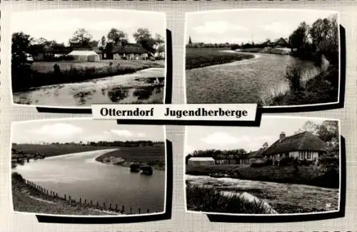 Ak Otterndorf an der Niederelbe, Jugendherberge, Fluss